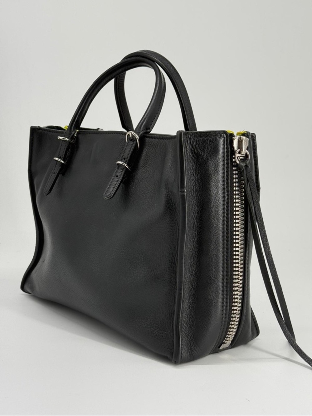 Balenciaga Mini Papier A4 Two Tone Black Leather Shoulder Bag - Picture 4 of 11